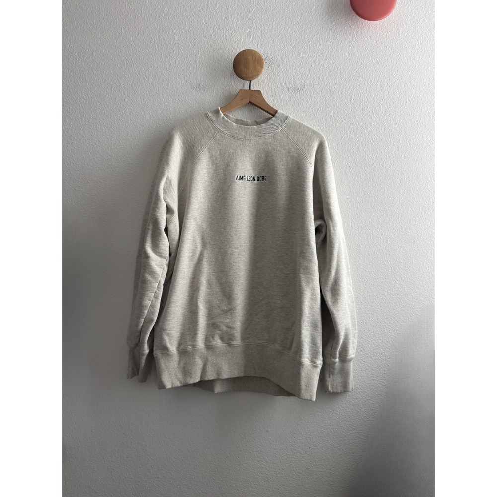 Aime Leon Dore Logo Sweatshirt Grey Mens XL